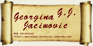 Georgina Jaćimović vizit kartica